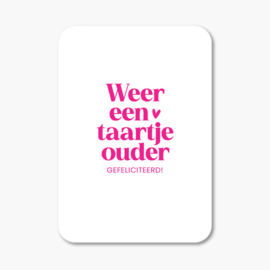 Midi kaart | Weer een taartje ouder | 5 stuks