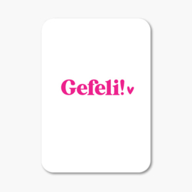 Midi kaart | Gefeli | 5 stuks
