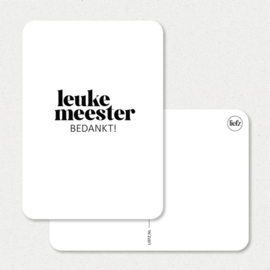 Kaart | Leuke meester bedankt