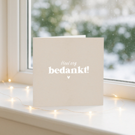Dubbele kaart |  Heel erg bedankt