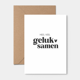 Kaart | Heel veel geluk samen | 5 stuks