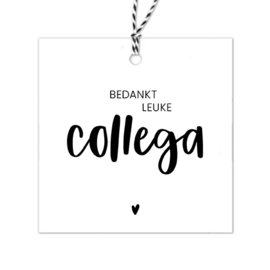 Cadeaulabel | Bedankt leuke collega | 5 stuks