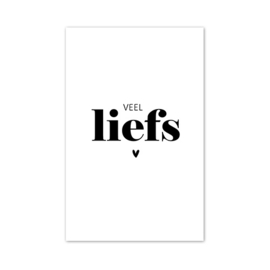 Mini kaartje | Veel liefs | 5 stuks