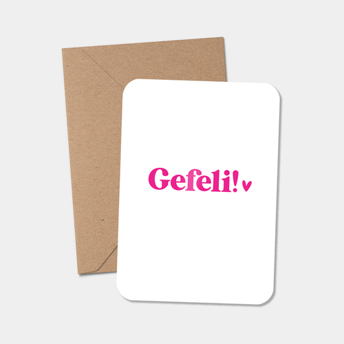 Midi kaart | Gefeli | 5 stuks