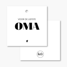 Cadeaulabel | Voor de liefste oma | 5 stuks