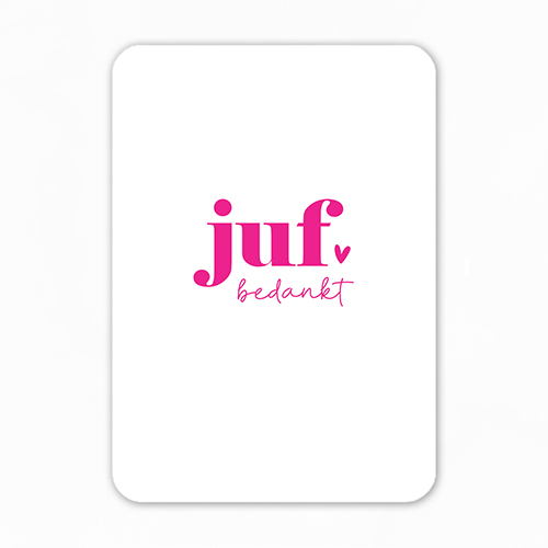 Midi kaart | Juf bedankt | 5 stuks