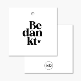 Cadeaulabel | Bedankt | 5 stuks