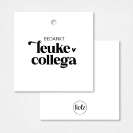 Cadeaulabel | Bedankt leuke collega | 5 stuks