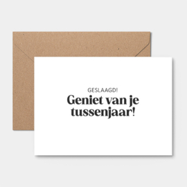 Kaart | Geslaagd! Geniet van je tussenjaar! | 5 stuks