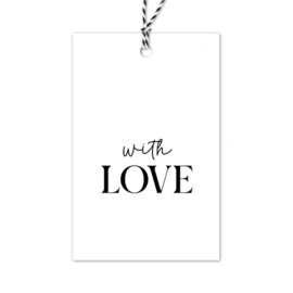 Cadeaulabel | With love | 5 stuks