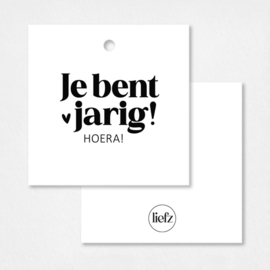 Cadeaulabel | Je bent jarig | 5 stuks