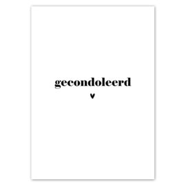 Kaart | Gecondoleerd | 5 stuks