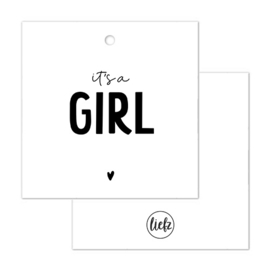 Cadeaulabel | It's a girl | 5 stuks