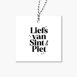 Cadeaulabel Sinterklaas | Liefs van Sint & Piet | 5 stuks