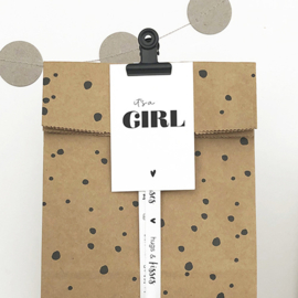 Mini kaartje | It's a girl | 5 stuks