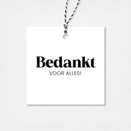 Cadeaulabel | Bedankt voor alles | 5 stuks
