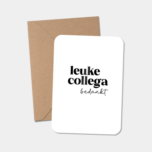 Midi kaartje | Leuke collega bedankt | 5 stuks