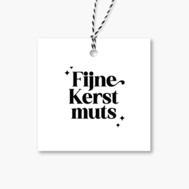 Cadeaulabel Kerst | Fijne Kerstmuts | 5 stuks