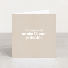 Dubbele kaart | Een lief kaartje