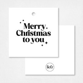 Cadeaulabel Kerst | Merry Christmas | 5 stuks