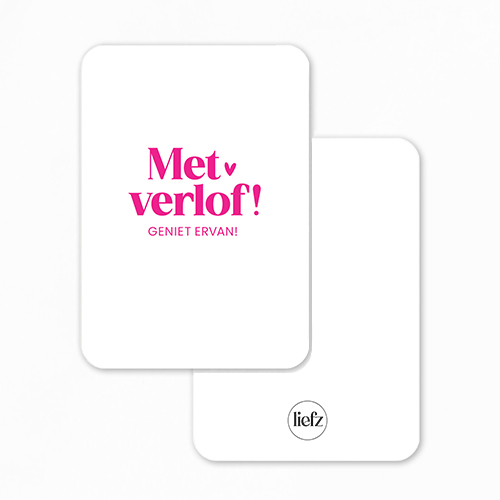 Midi kaart | Met verlof | 5 stuks