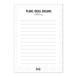 Notities | Plans, ideas, dreams | 5 stuks