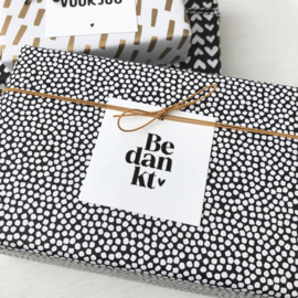 Cadeaulabel | Bedankt | 5 stuks