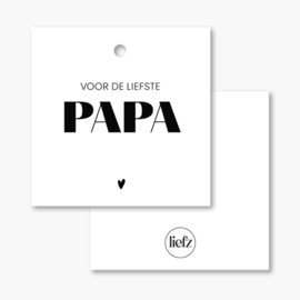 Cadeaulabel | Voor de liefste papa | 5 stuks