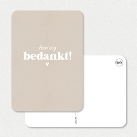 Kaart | Heel erg bedankt