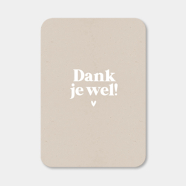 Midi kaart | Dank je wel | 5 stuks