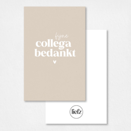 Mini kaartje | Fijne collega bedankt | 5 stuks