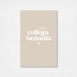 Mini kaartje | Fijne collega bedankt | 5 stuks