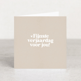 Dubbele kaart | Fijnste verjaardag