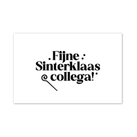Mini kaartje Sinterklaas | Fijne Sinterklaas collega | 5 stuks