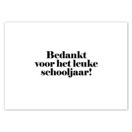 Kaart | Bedankt voor het leuke schooljaar | 5 stuks