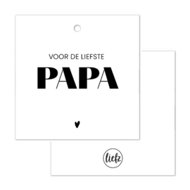 Cadeaulabel | Voor de liefste papa | 5 stuks