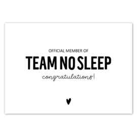 Kaart | Team no sleep | 5 stuks