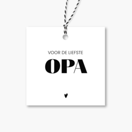 Cadeaulabel | Voor de liefste opa | 5 stuks