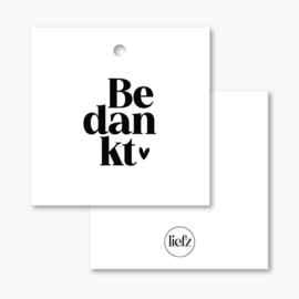Cadeaulabel | Bedankt | 5 stuks