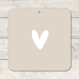 Muurvierkant | Hartje | Naturel