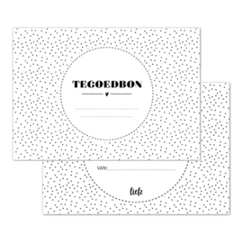 Tegoedbon | Blanco | 5 stuks