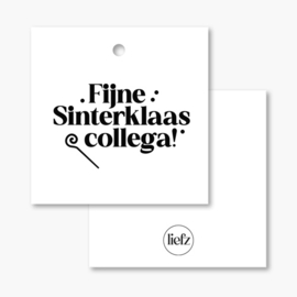 Cadeaulabel Sinterklaas | Fijne Sinterklaas collega | 5 stuks