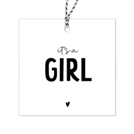 Cadeaulabel | It's a girl | 5 stuks