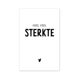 Mini kaartje | Heel veel sterkte | 5 stuks