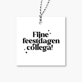 Cadeaulabel Kerst | Fijne feestdagen collega | 5 stuks