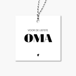 Cadeaulabel | Voor de liefste oma | 5 stuks