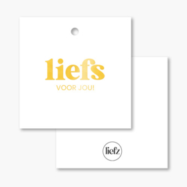 Cadeaulabel | Veel liefs voor jou | Goudfolie | 5 stuks