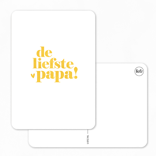 Kaart | De liefste papa | Goudfolie | 5 stuks