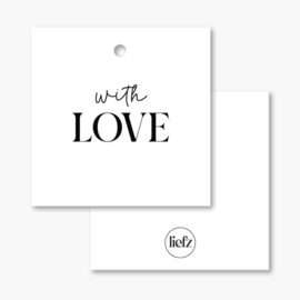 Cadeaulabel | With love | 5 stuks