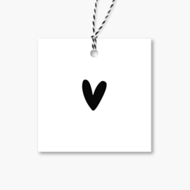 Cadeaulabel | Hartje | 5 stuks